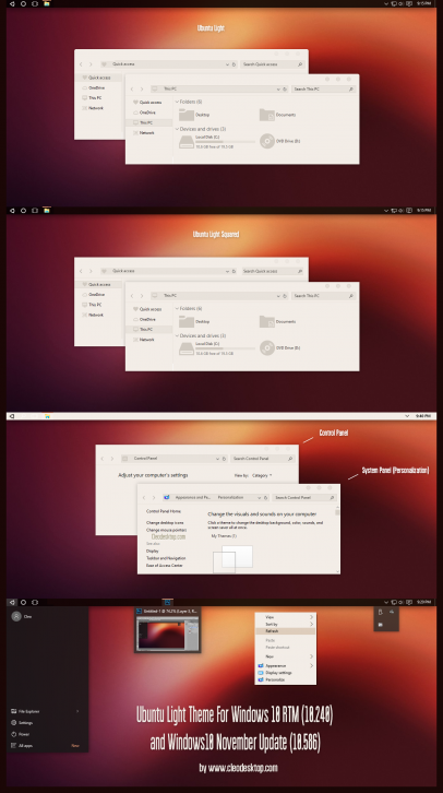 Ubuntu Light - Темы для windows 10