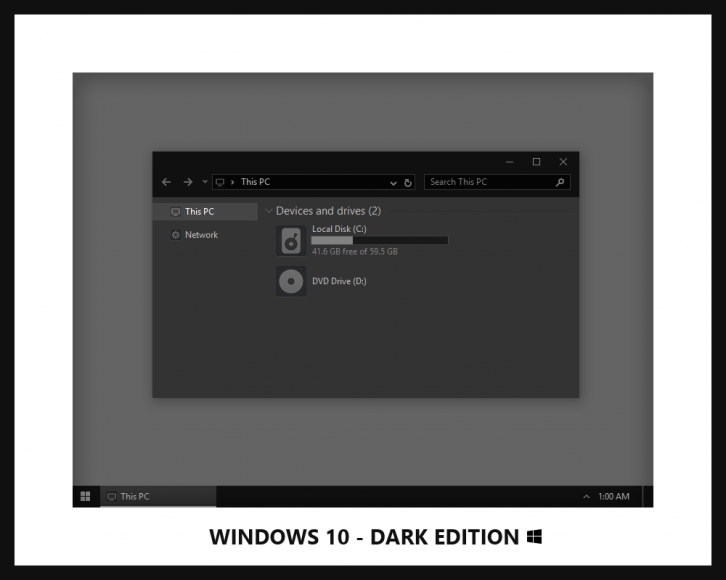 Windows 10 - Dark Edition - Темы для windows 10