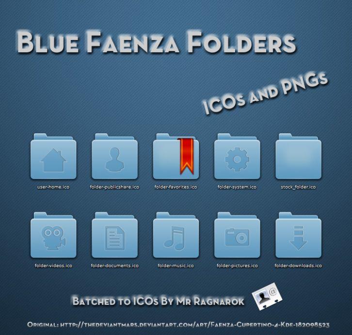 Blue Faenza Folders - Иконки для Windows