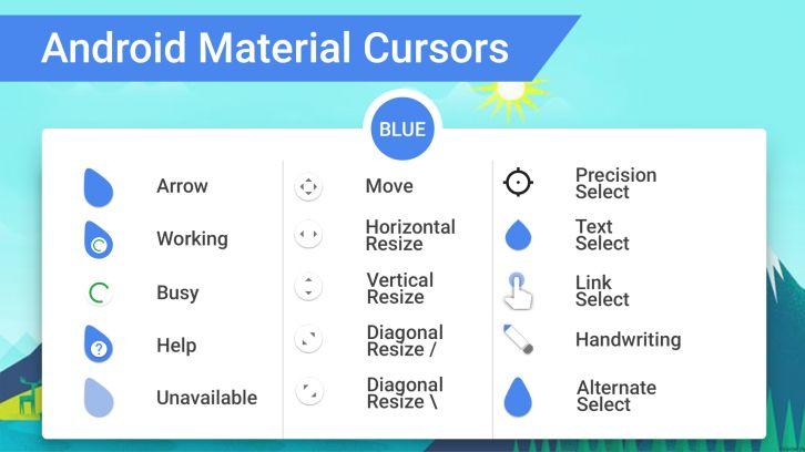 Android Material - Курсоры для Windows