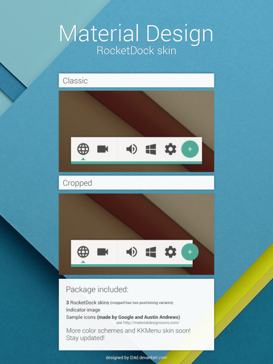 Material Design - Панели RocketDock