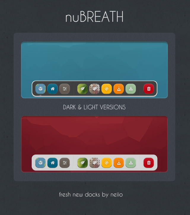 nu BREATH docks - Панели RocketDock