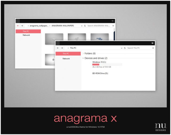 Anagrama X - Темы для windows 10