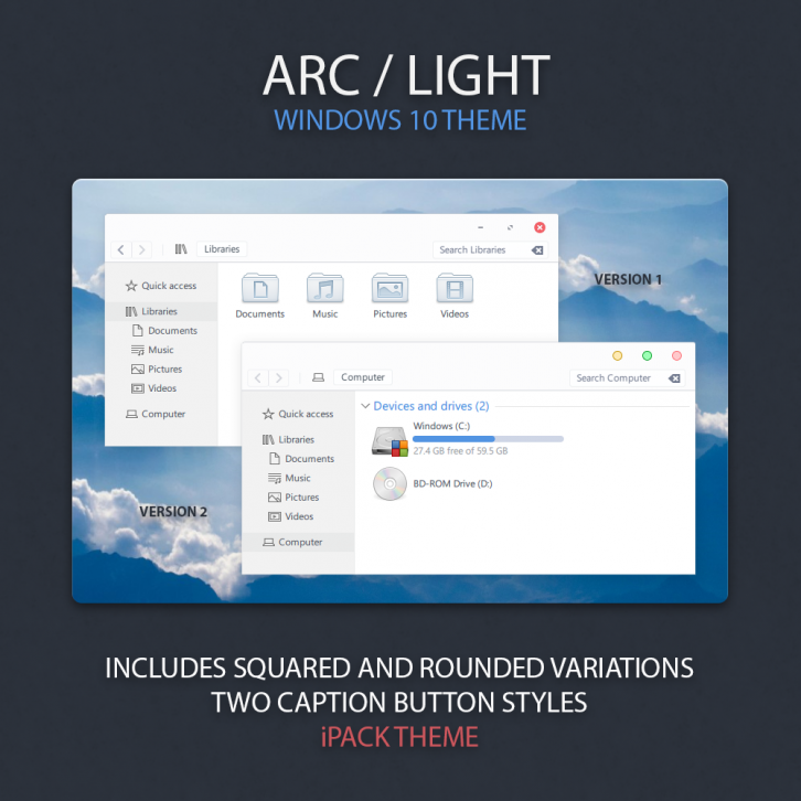 ARC/Light - Темы для windows 10