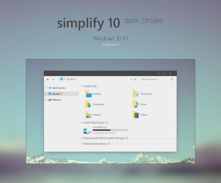 Dark Circles - Темы для windows 10