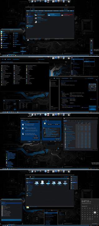 Hardwired Ryzen Blue - Темы для windows 10