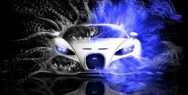 3D Sport Car Bugatti Concept Art