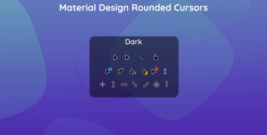 Material Design Rounded Dark Cursors