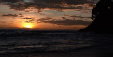 Beautiful sunset on the beach