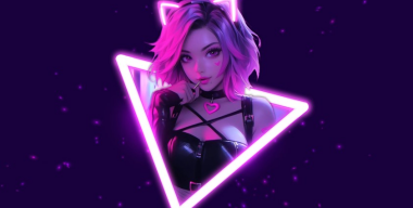 Lollipop Neon Girl 4K