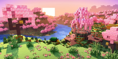 Minecraft cherry grove live-wallpaper