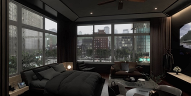 Rain in the City Bedroom