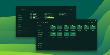 Green-fold Gradient IconPack
