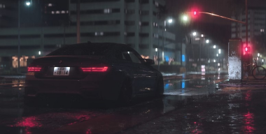 Дождь в городе и BMW