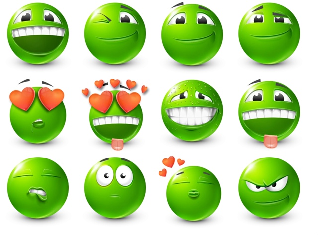 Green Face Emoji - Стикеры