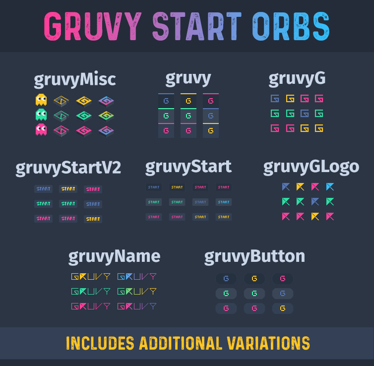 Gruvy Start Orbs - Темы для кнопки ПУСК | Start Orbs for Windows