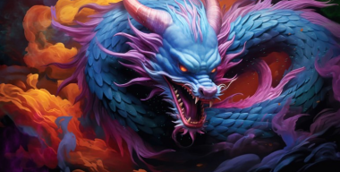 Китайский разноцветный дракон