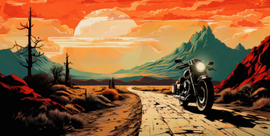 Припаркованный мотоцикл