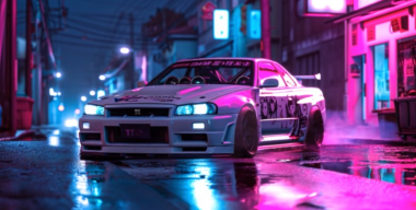 Неоновые огни Nissan Skyline GTR