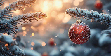 Новогодние шары на ёлке