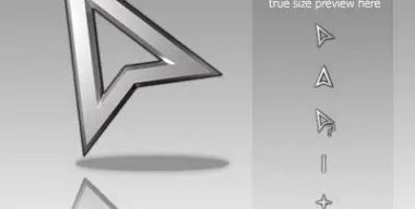 Silver Cursors 3D Cursor Pack
