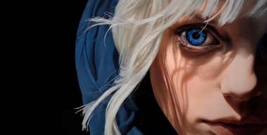 Блондинка с голубыми глазами