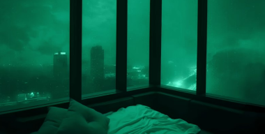 Уютная зеленая спальня