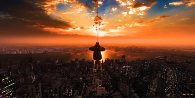 Человек-паук над городом